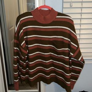 Women’s striped Madewell mock-neck sweater